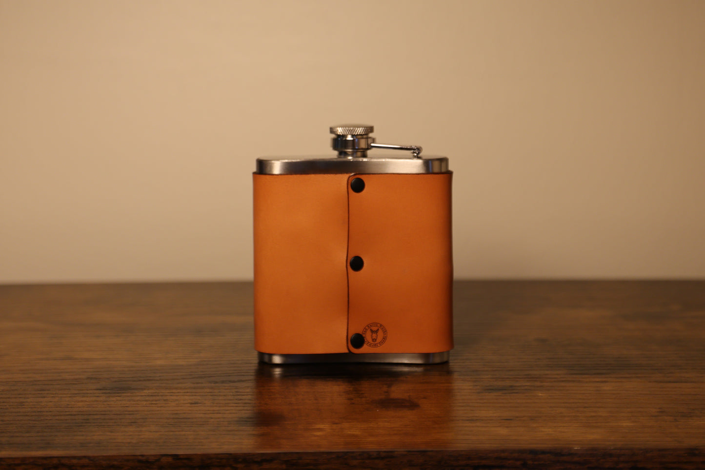 6oz Leather Covered Flask