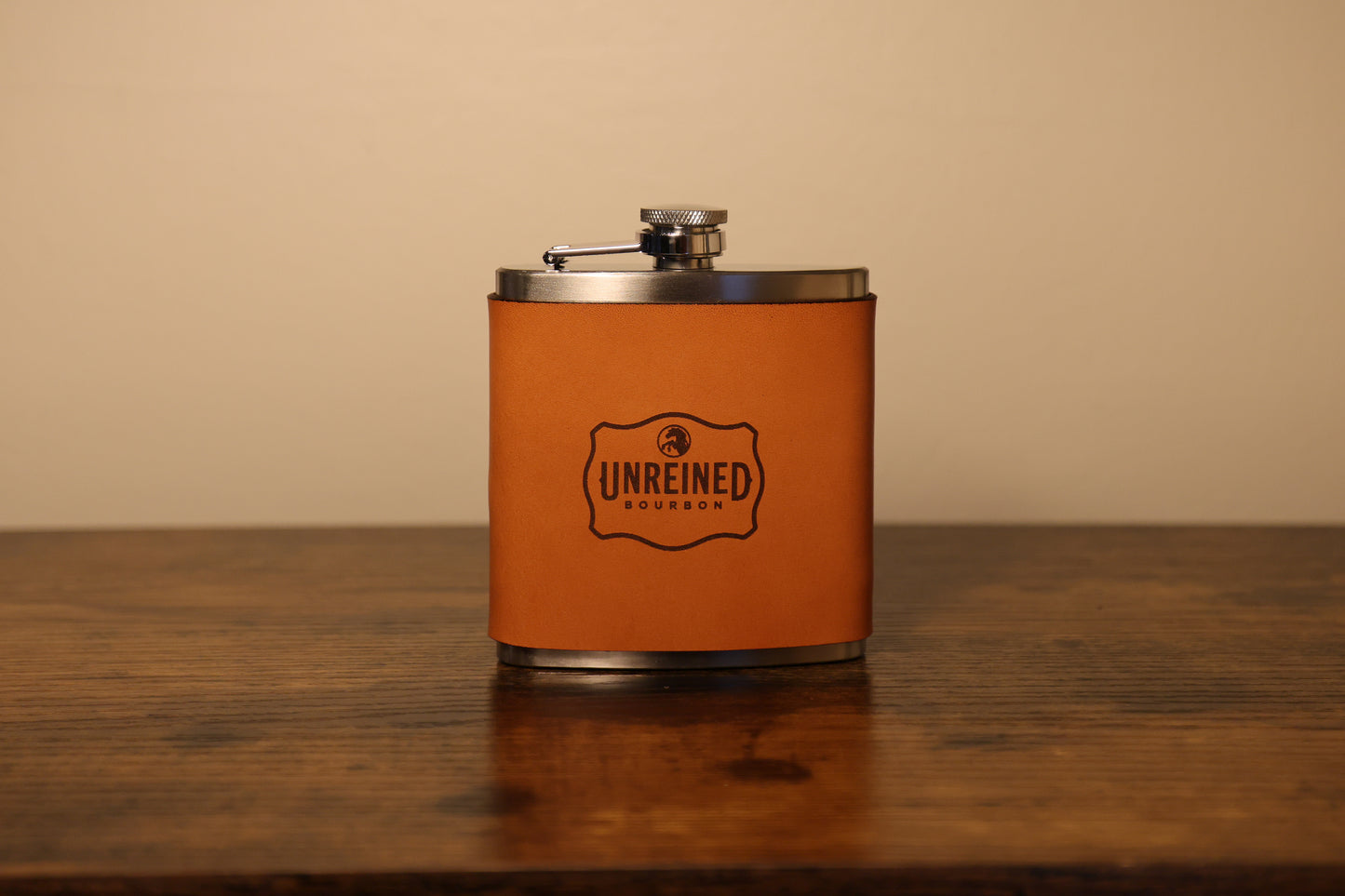 6oz Leather Covered Flask