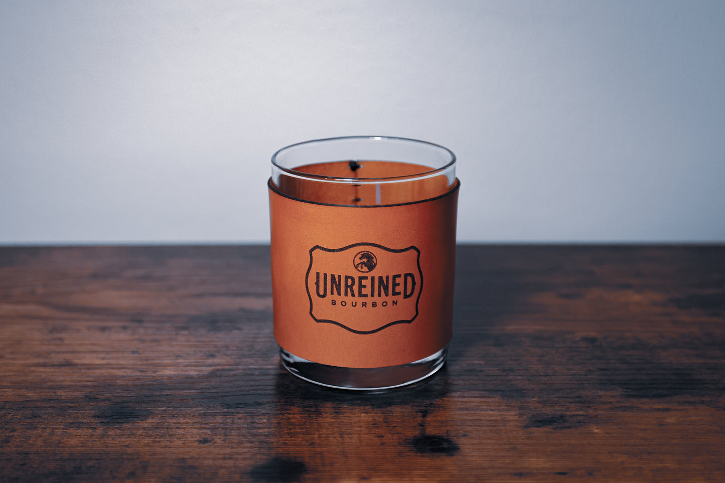 Leather Covered Low-Ball Glass