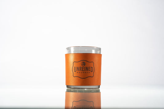 Leather Covered Low-Ball Glass