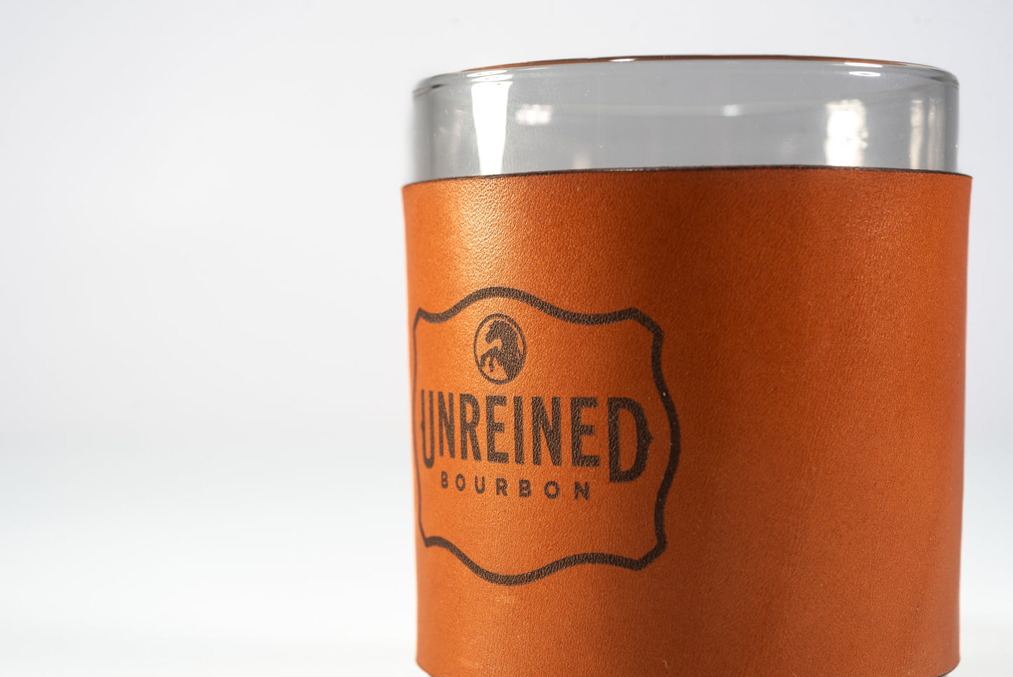 Leather Covered Low-Ball Glass